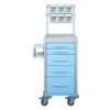Narrow Anaesthetic Trolley in light blue