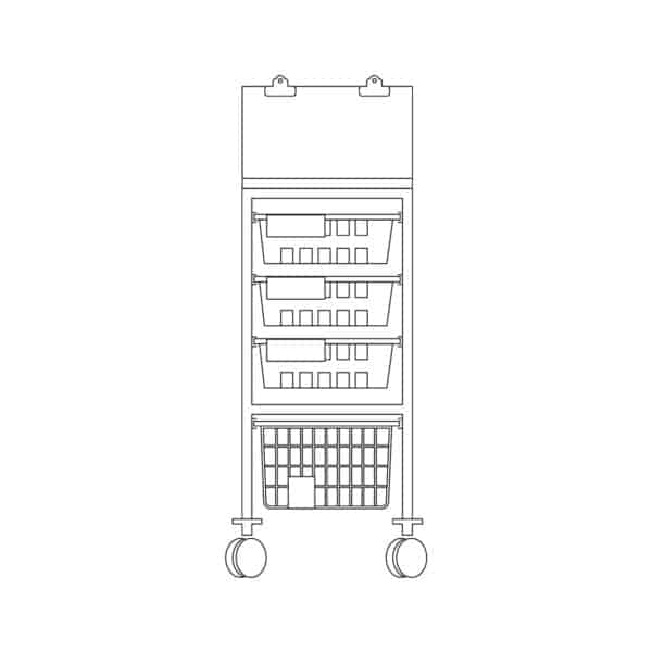 Half Section Chart Top Trolley - Type A