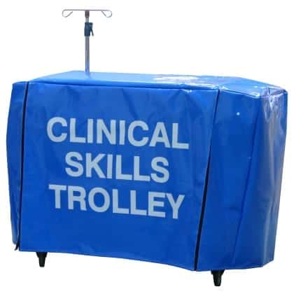 Clinical Skills Trolley Cover in blue - Dust protection