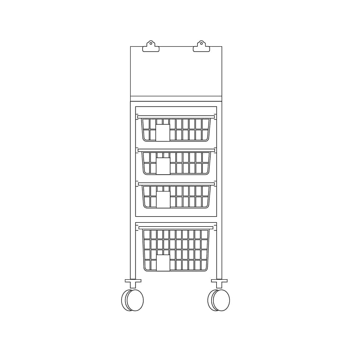 Half Section Chart Top Trolley - Type B