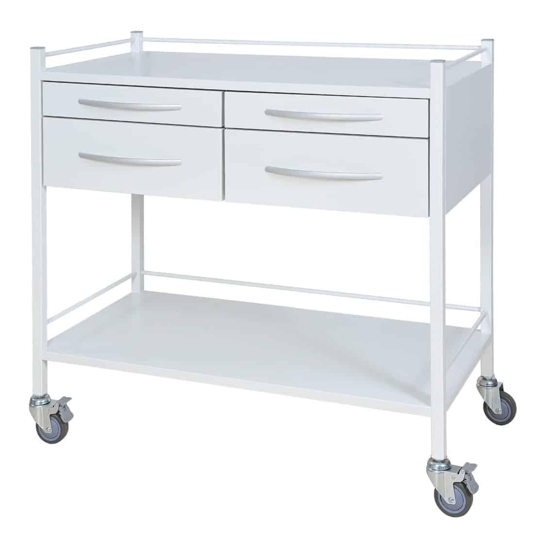 Double White Instrument Trolley