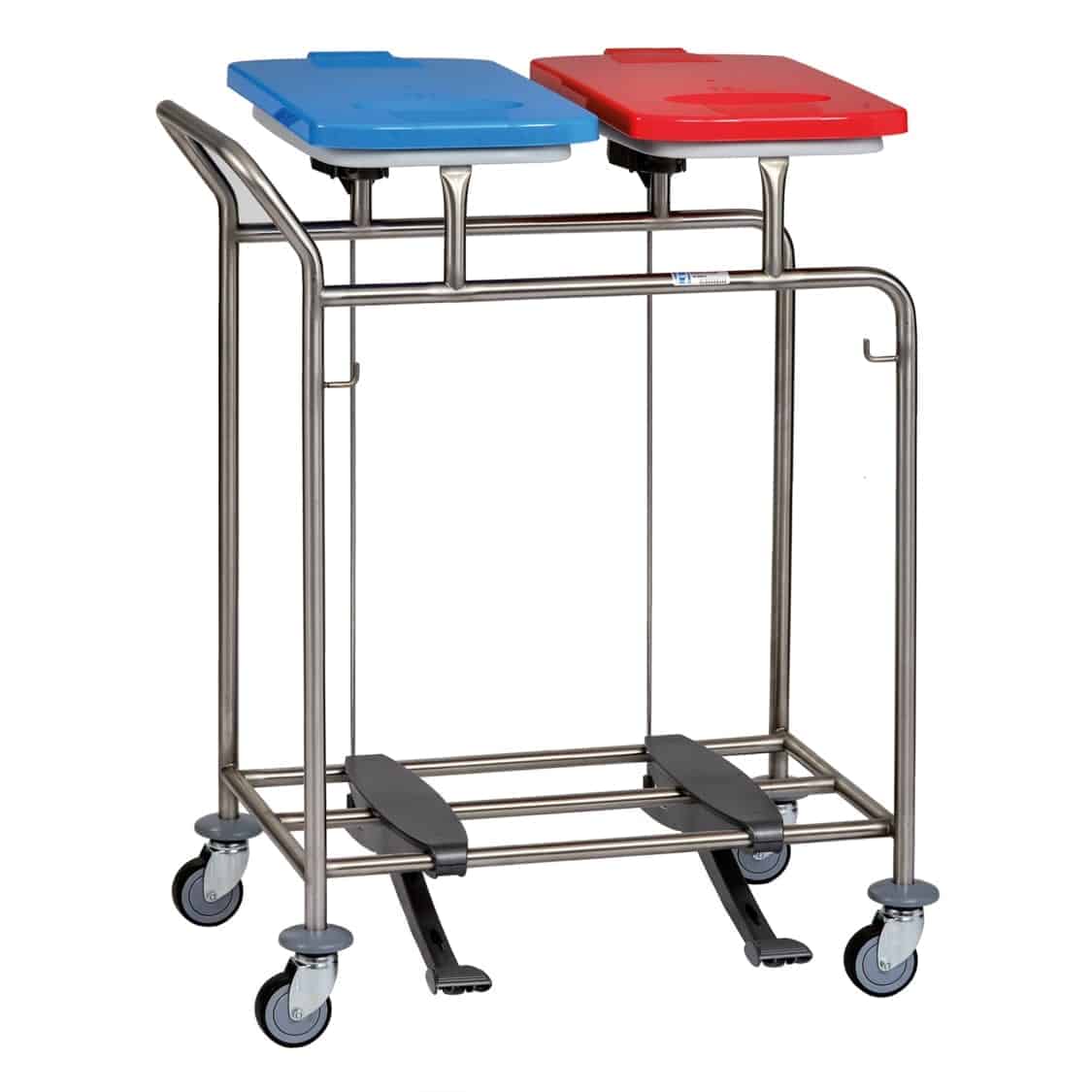 Double Soiled Linen Trolley with Handle