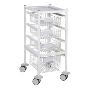 Half Section Trolley - 4x Wire Baskets