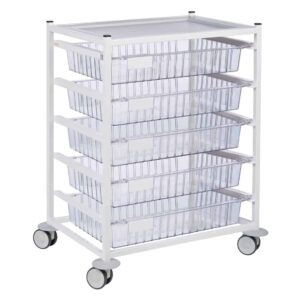 One Section Dublin Trolley - 5x Poly Trays