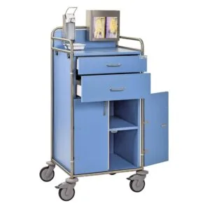 Ward Linen Trolley - 2 Drawers, 1 Internal Shelf