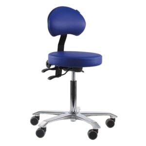 Medical Stool with Ergo Backrest - Round Seat