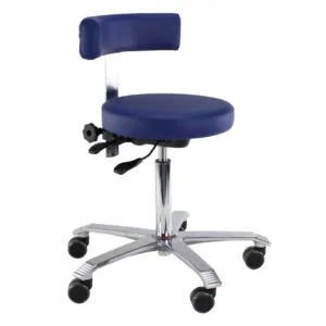 Medical Stool with Wraparound Backrest - Round Seat