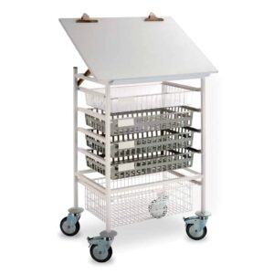 Open One Section Chart Trolley - No side panels