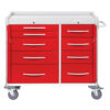 Red Double Resuscitation Trolley