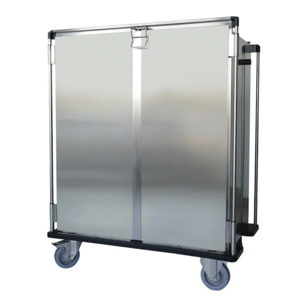 Stainless Steel Sterile Case Cart with closed doors