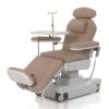 Agile Medical Dialysis Chair in Beige colour shown with monitor shelf and infusion stand