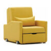 Agile Medical Overnight Sleeper Chair in yellow leather colour