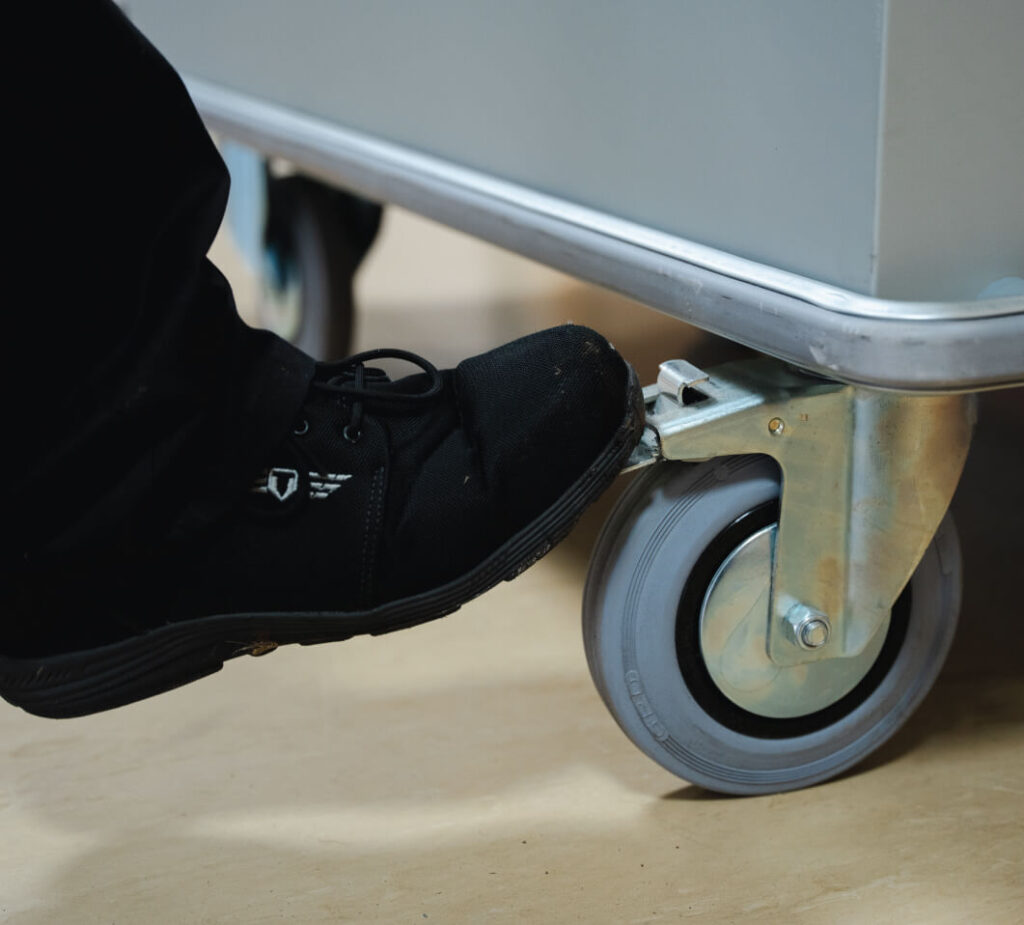 Agile Medical Clean Linen Case Cart in use at Glenfield Hospital, Leicester